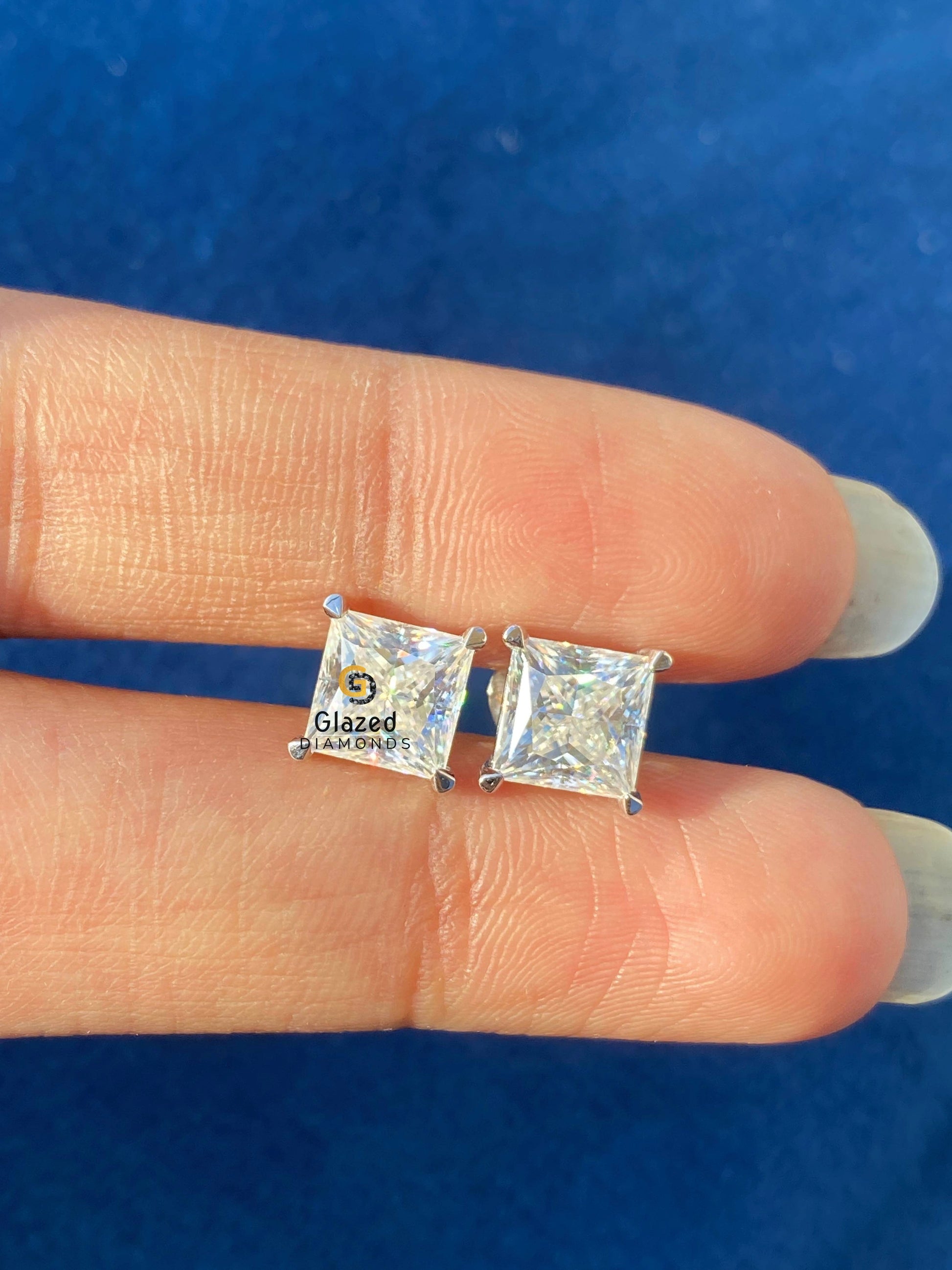 Moissanite Iced Out Stud Earrings