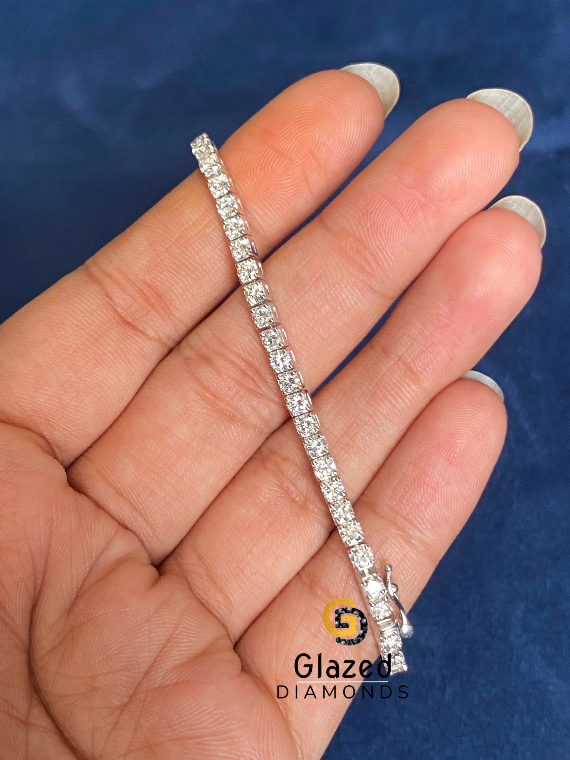 Moissanite Iced Out Tennis Bracelet for Her 