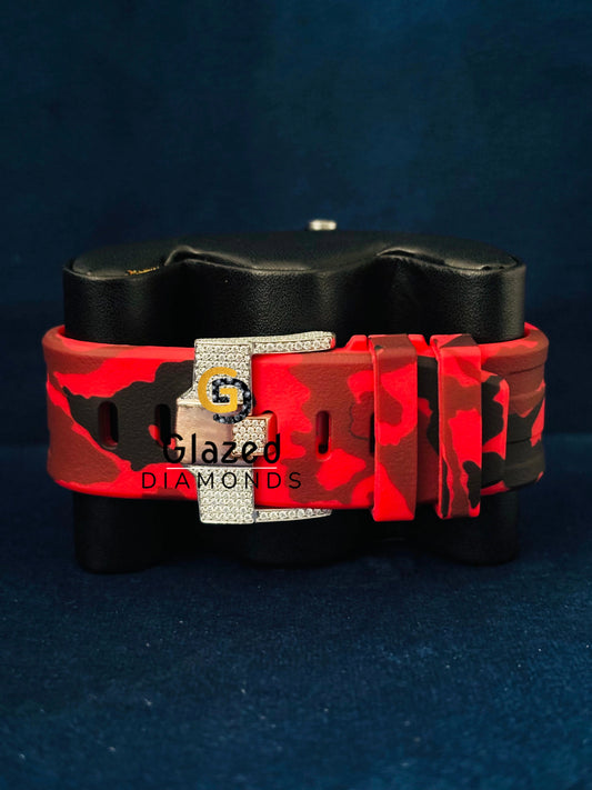 Moissanite Iced Out Two Tone Watch For Him