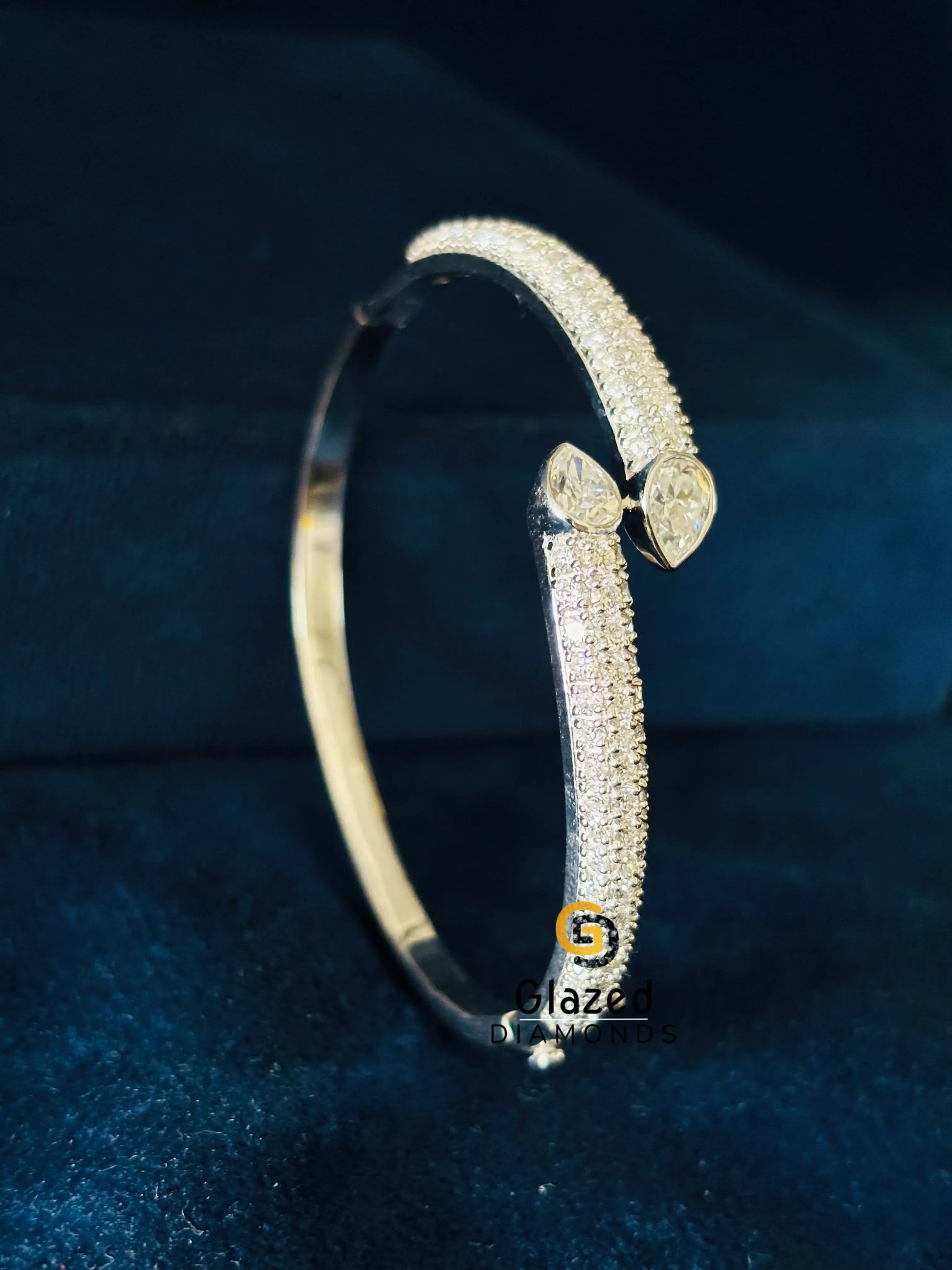 Moissanite Open Cuff Bracelet