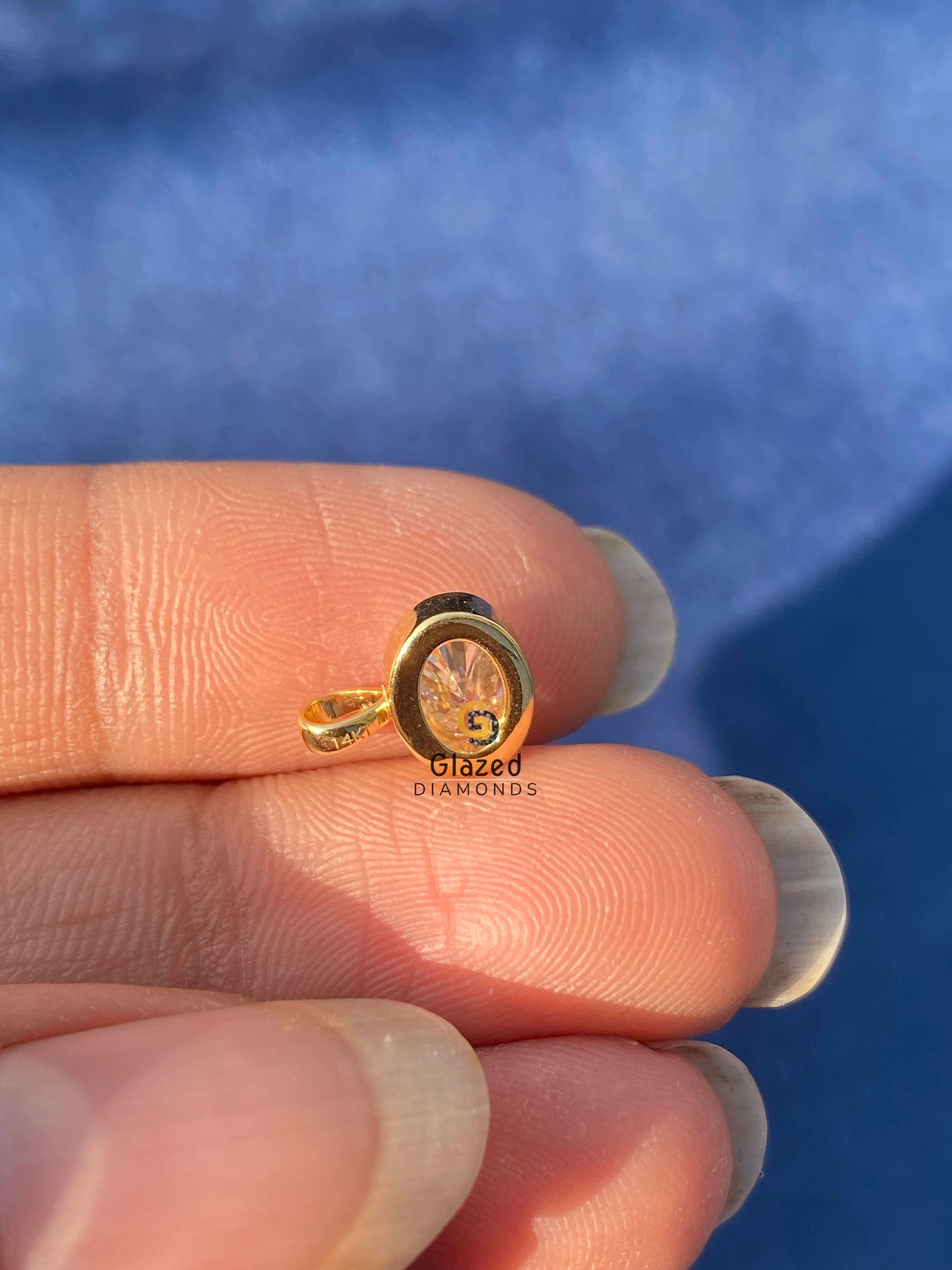 Moissanite Oval Bezel Pendant For Her