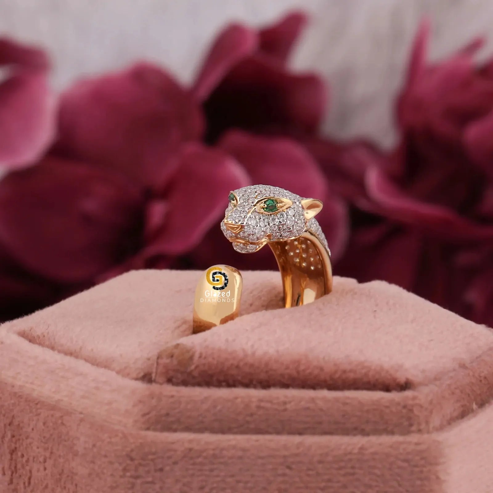 Moissanite Panther Hip Hop Ring 