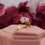 Moissanite Panther Hip Hop Ring 