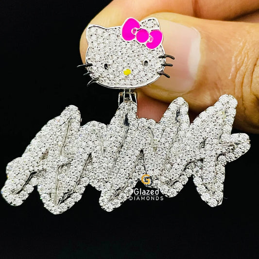 Moissanite Pendant with Kitty Bail