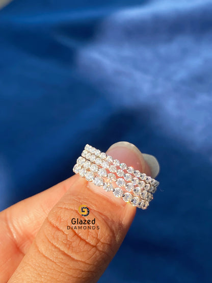 Moissanite Round Bubble Band For Her