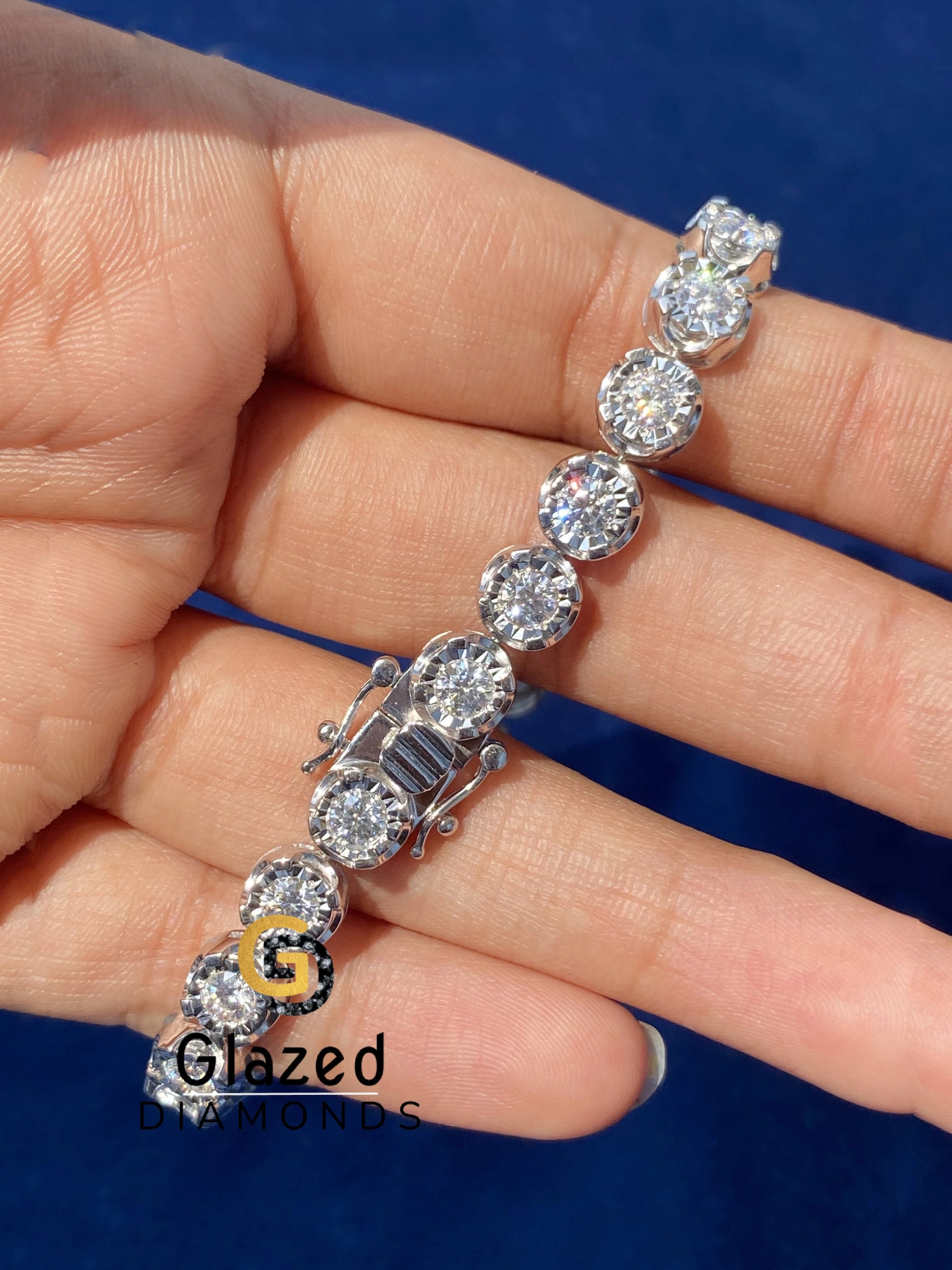 Moissanite Round Diamond Tennis Bracelet