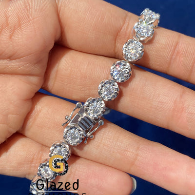 Moissanite Round Diamond Tennis Bracelet