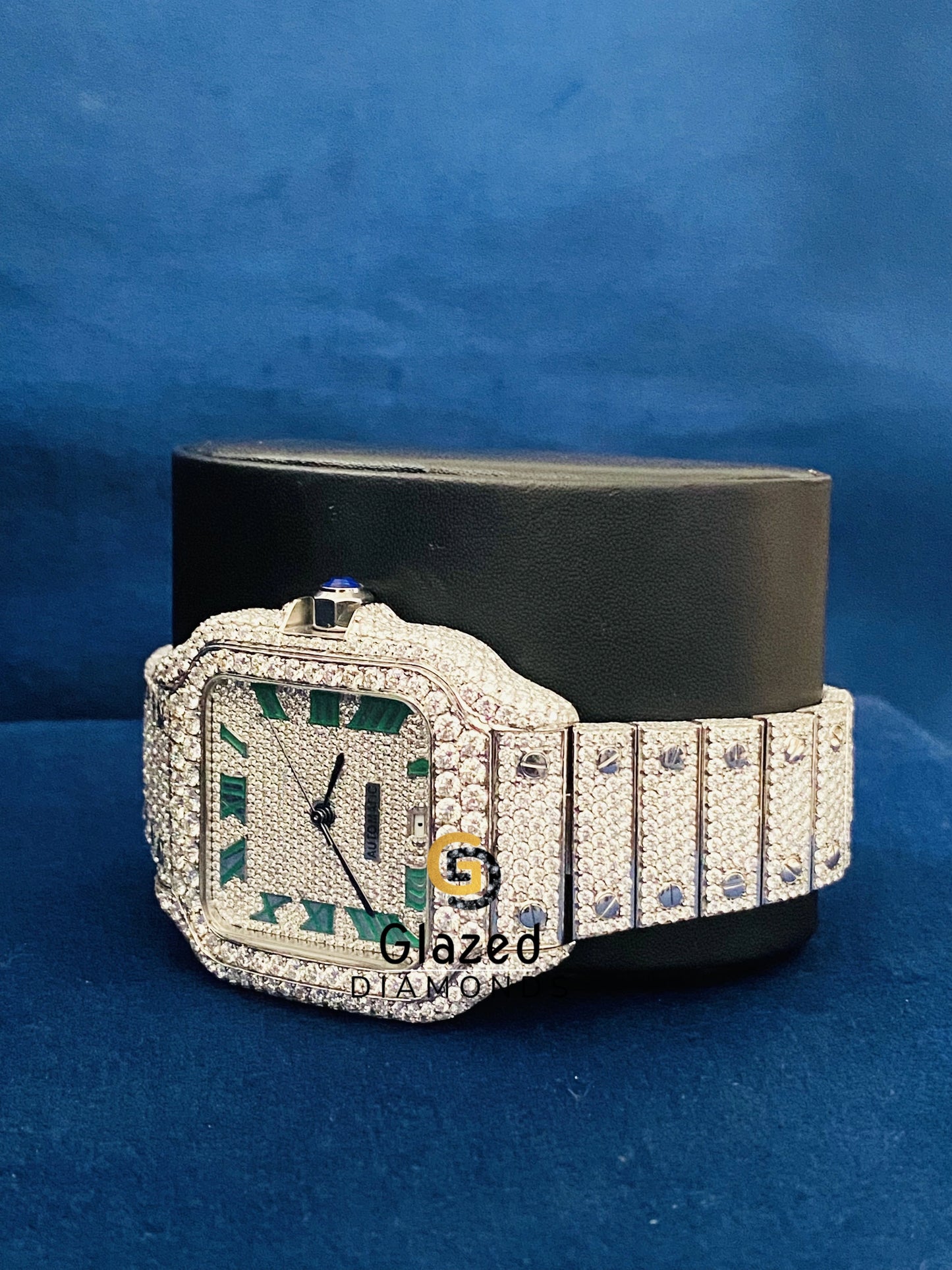 Moissanite Studded Iced Out Watch