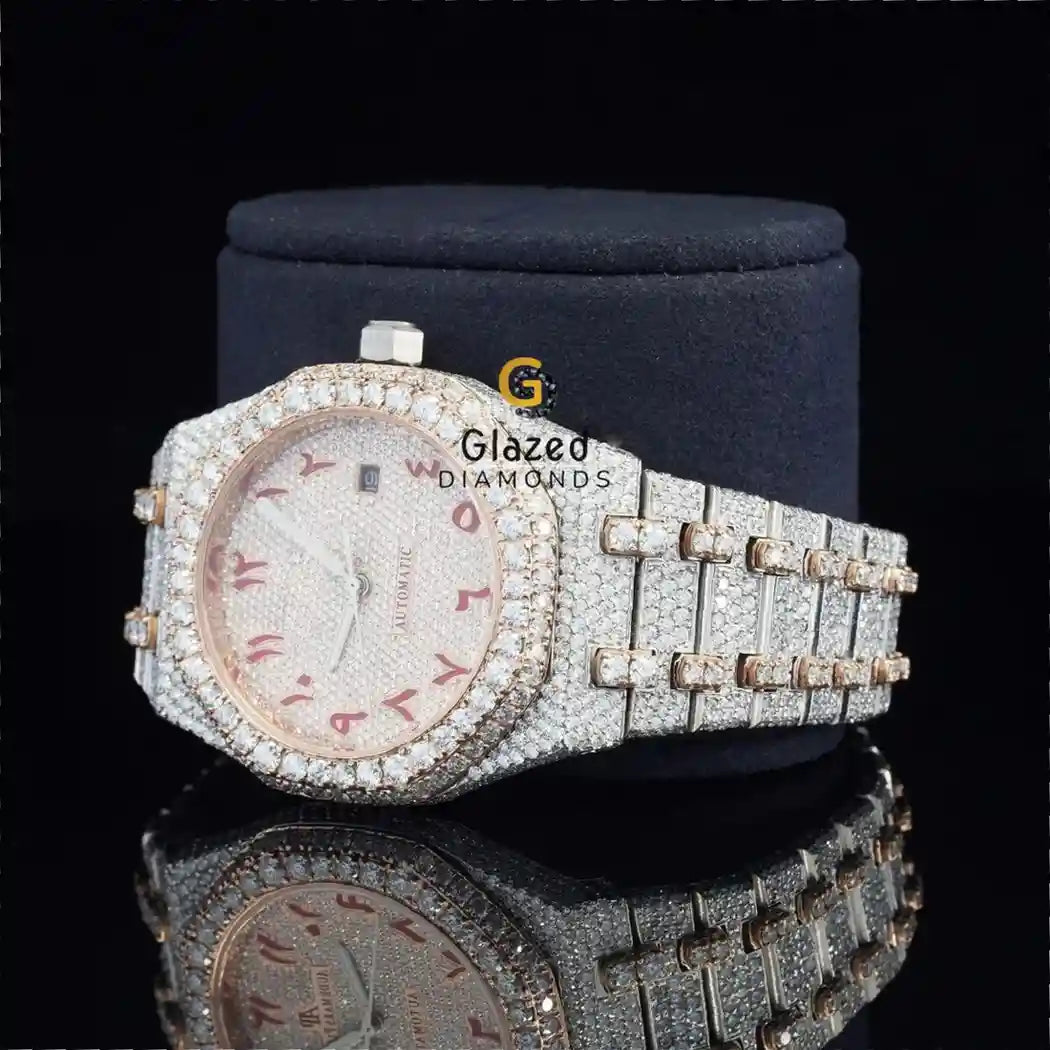 Moissanite Two Tone Watch