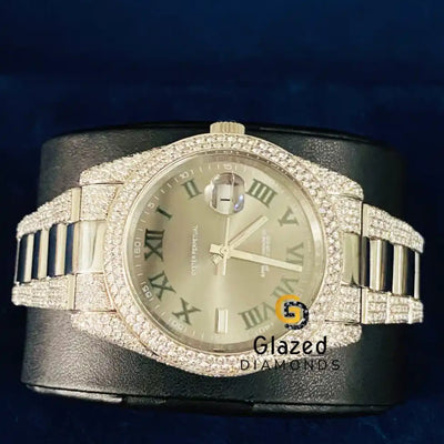 Moissanite VVs Diamond Studded Fully Iced Out Hip Hop Watch