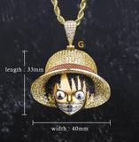 Monkey D Luffy Iced Out Blingy Pendant