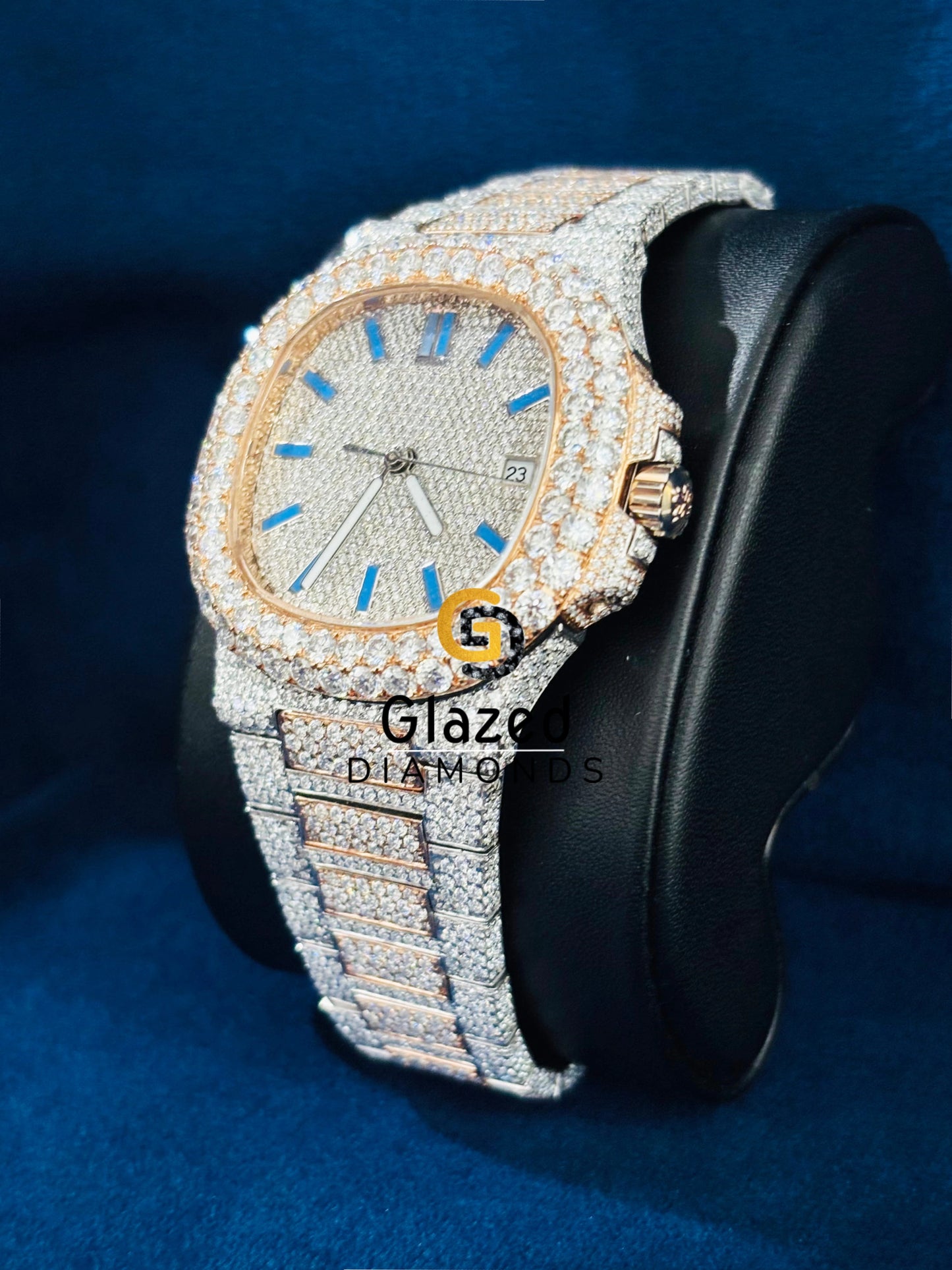 Mopissanite Two Tone Hip Hop VVS Diamond Watch