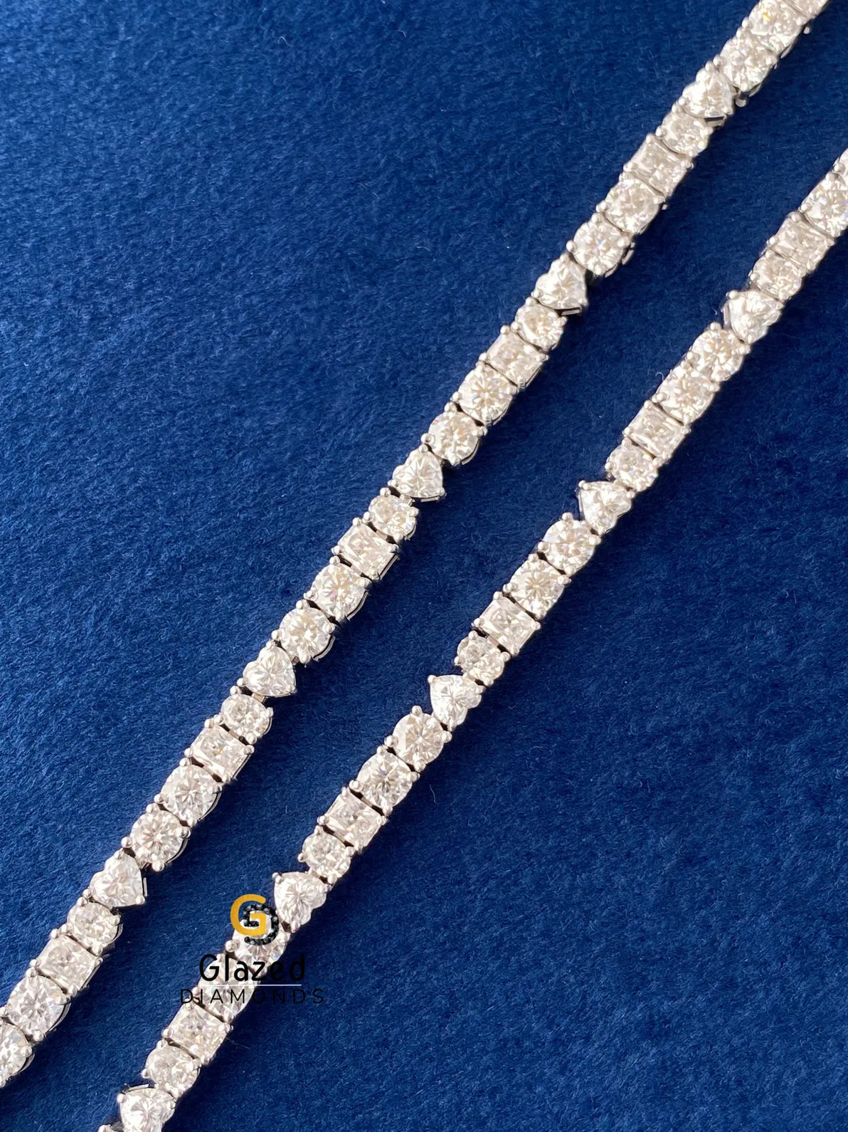 MultiStone Hip Hop Tennis Link D Colorless Chain