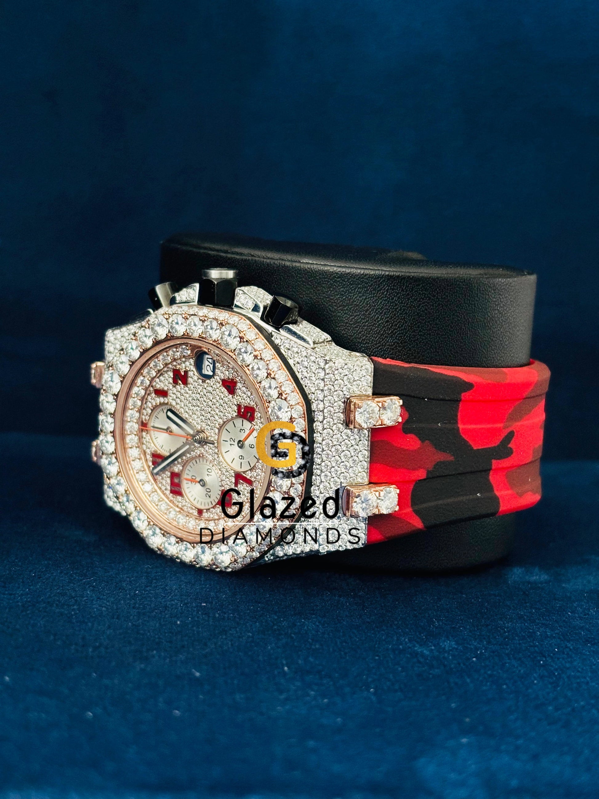 Multi Chronograph Face Dial Two Tone Watch