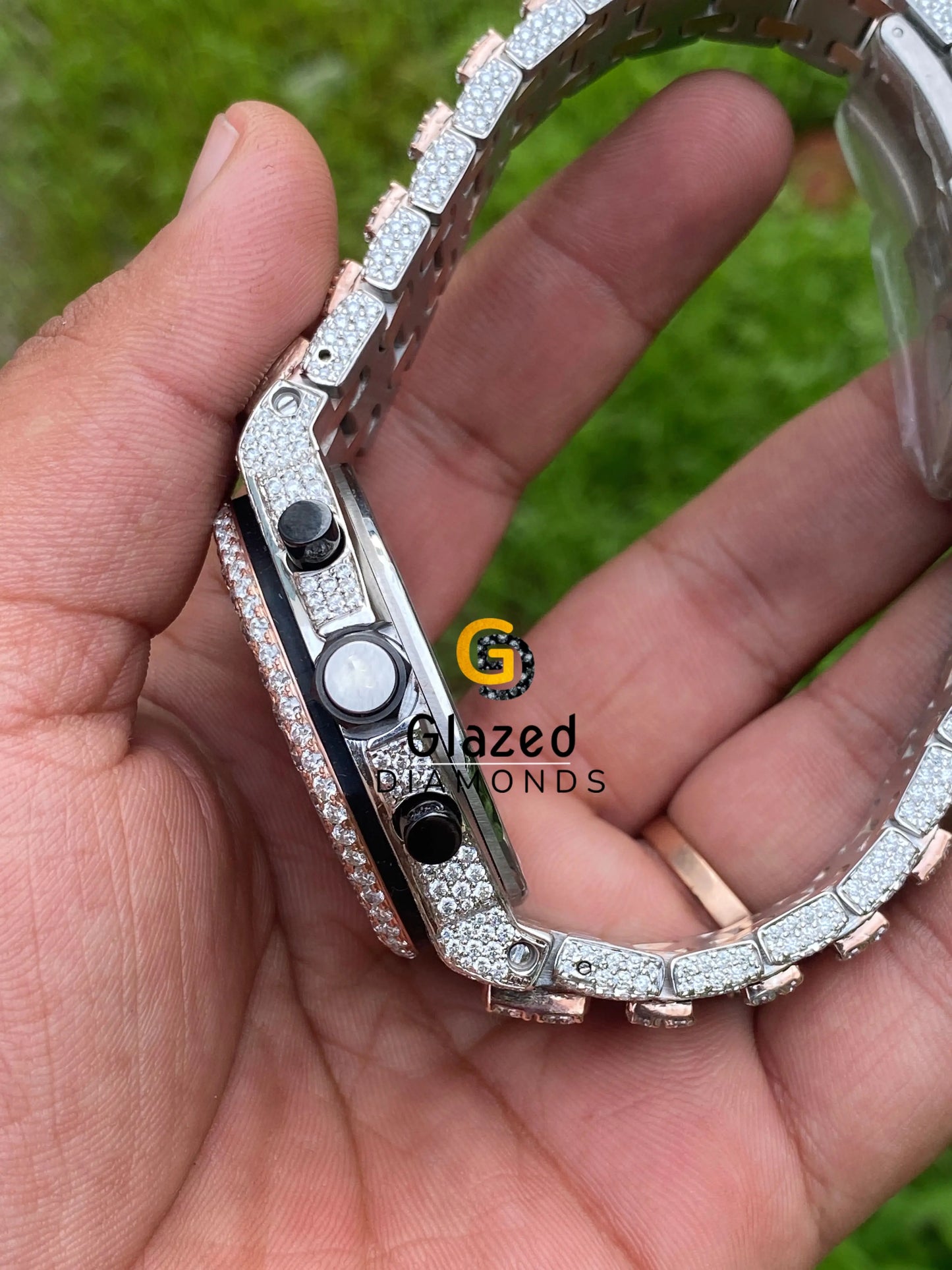 Multi DialIced Diamond Watch