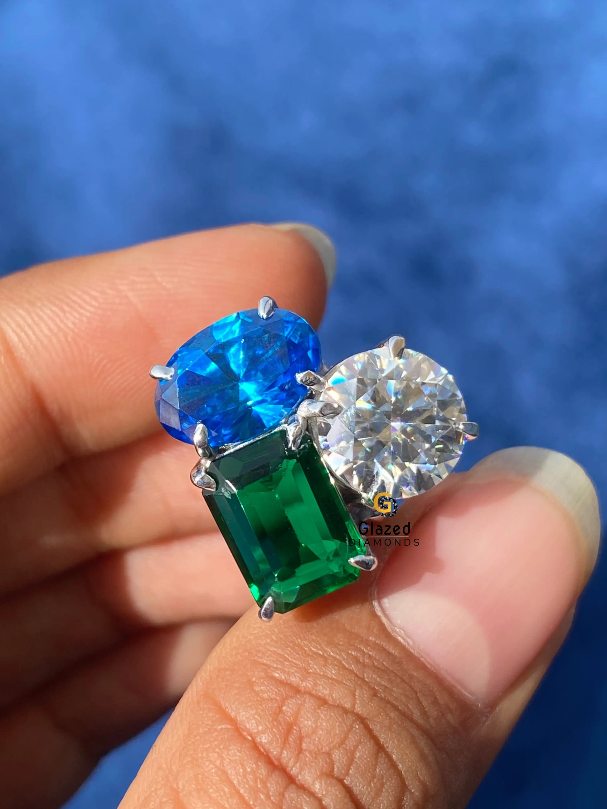 Multi Shape Moissanite Ring For Women
