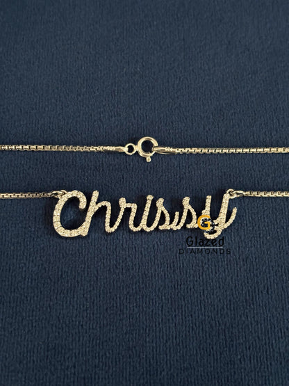 Name Moissanite Pendant