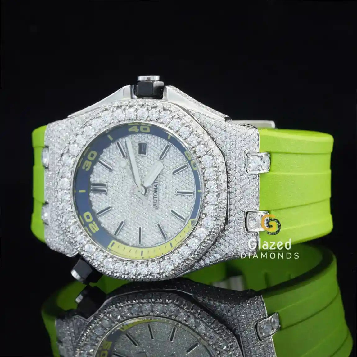 Neon Strap Moissanite Watch For Men