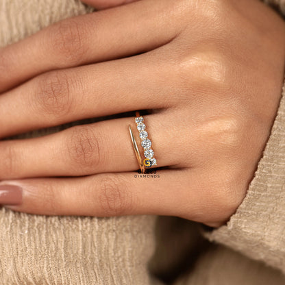 Open Cuff Lab Grown Diamond Ring