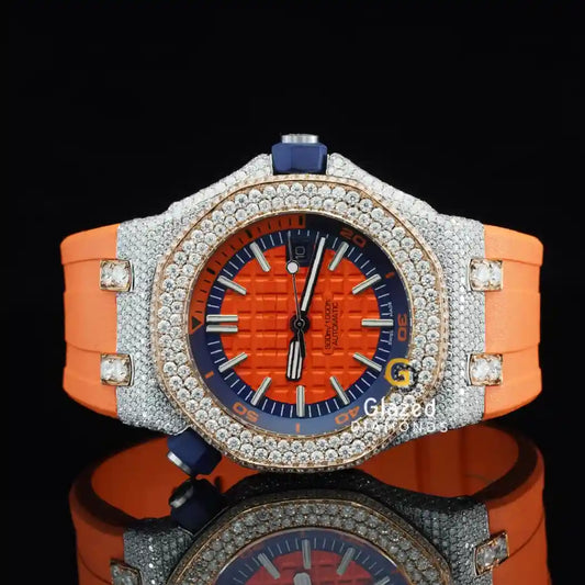 Orange Moissanite Watch