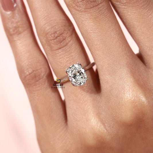 Oval Basket Petal Prong Ring