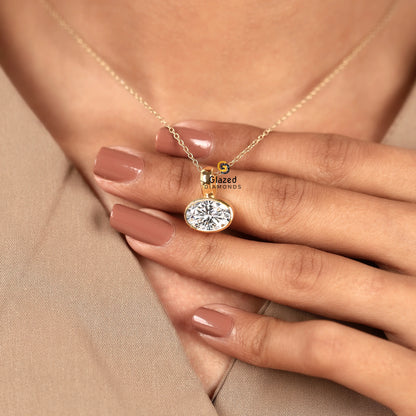 Oval Cut Charm Pendant For Her