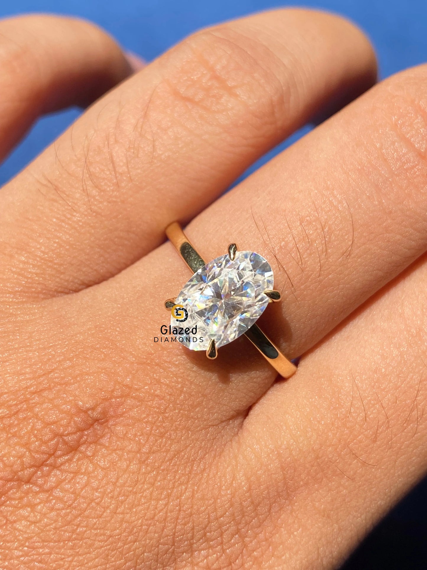 Oval Cut Hidden Halo Ring