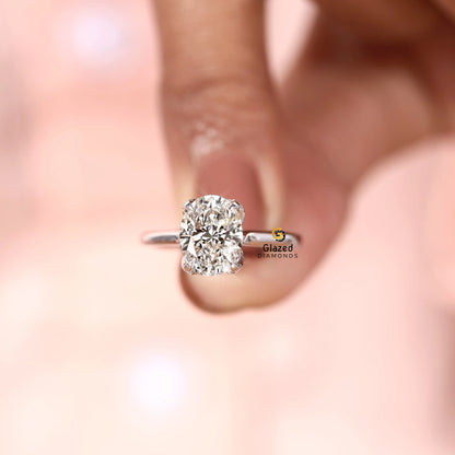 Oval Cut Lab Diamond Ring For Women
