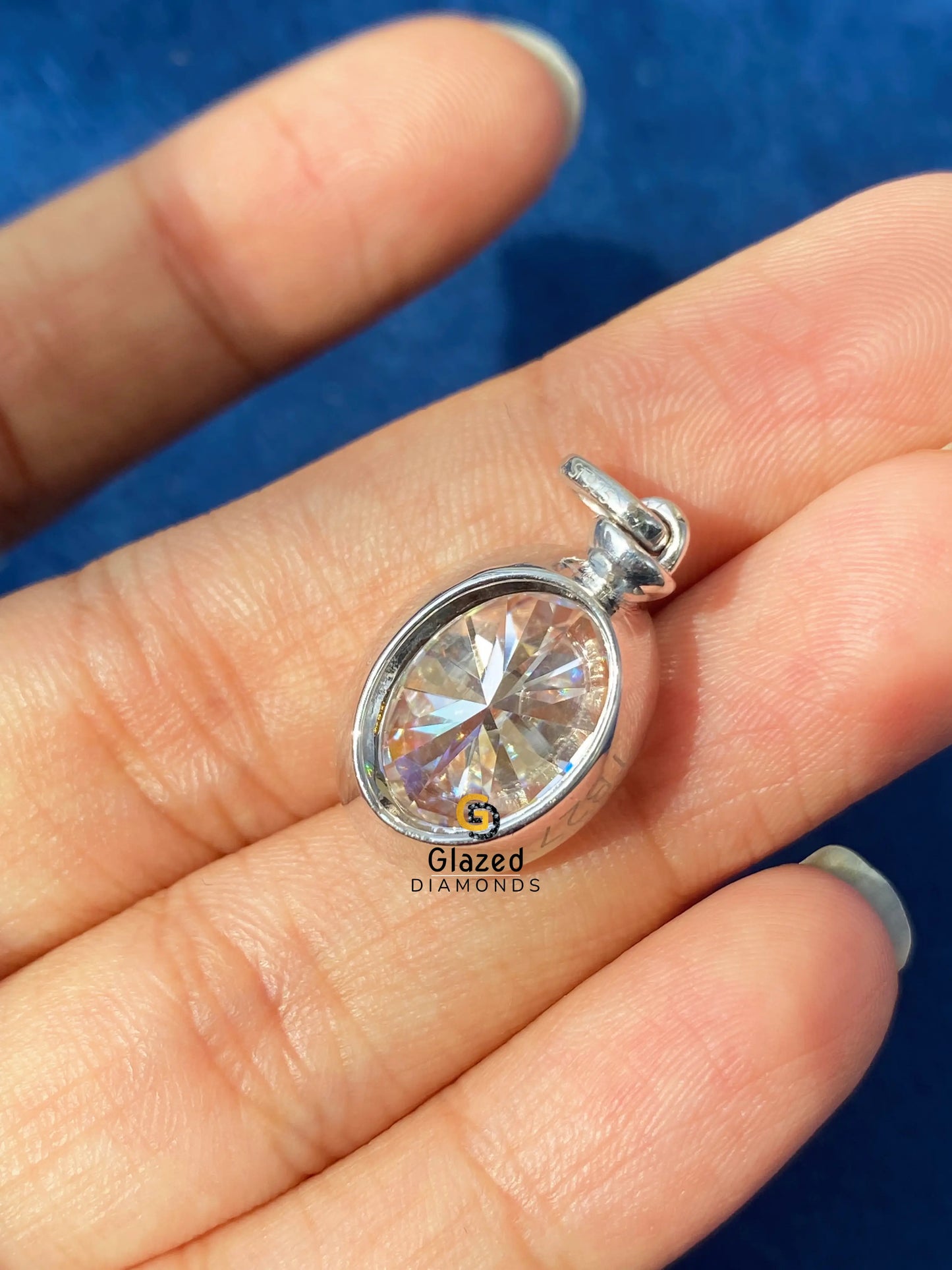 Oval Diamond Bridal Pendant
