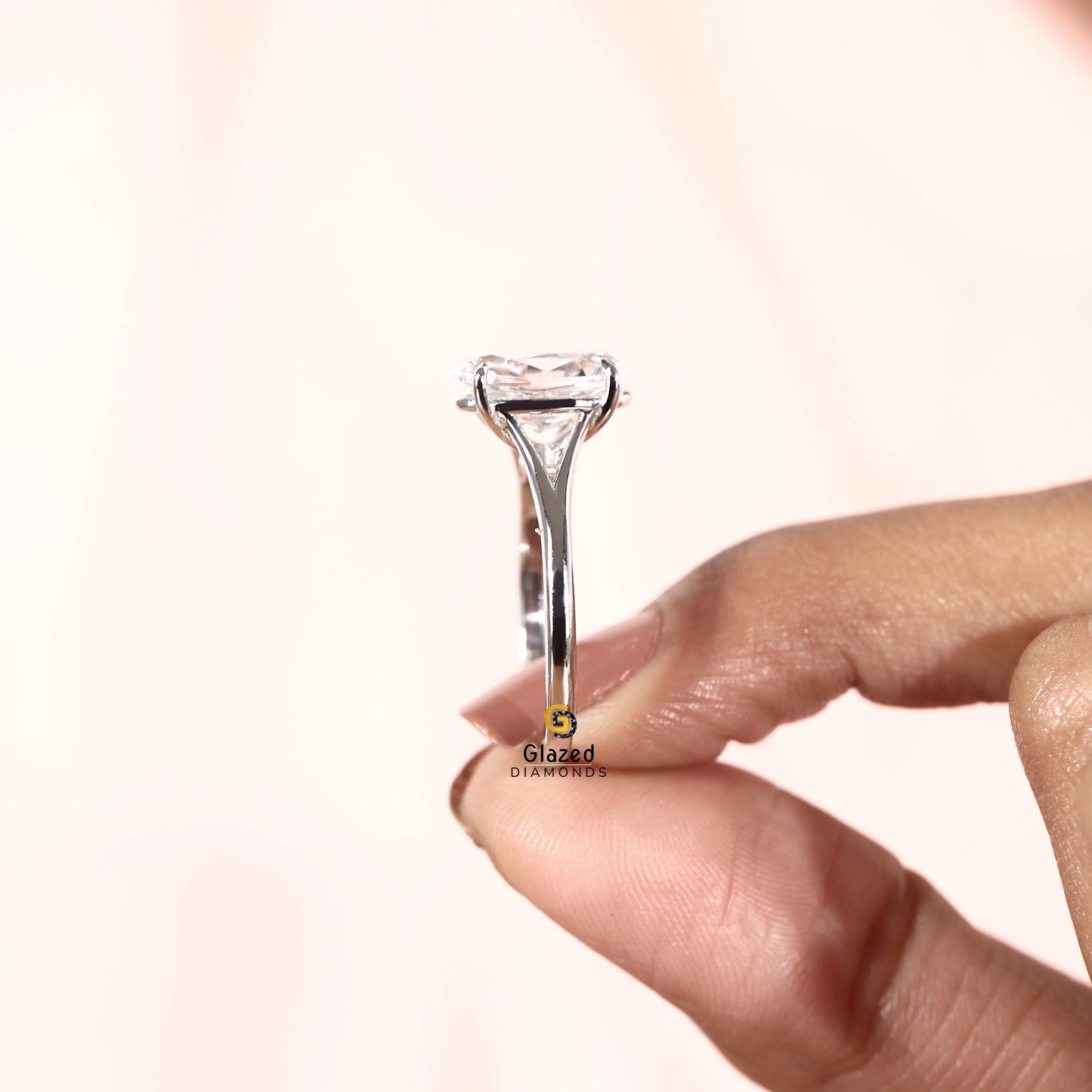 Oval Lab Diamond Solitaire Proposal Ring For Women