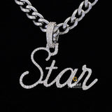 Hip Hop Moissanite Bling Pave Diamond Custom Star Name Pendant