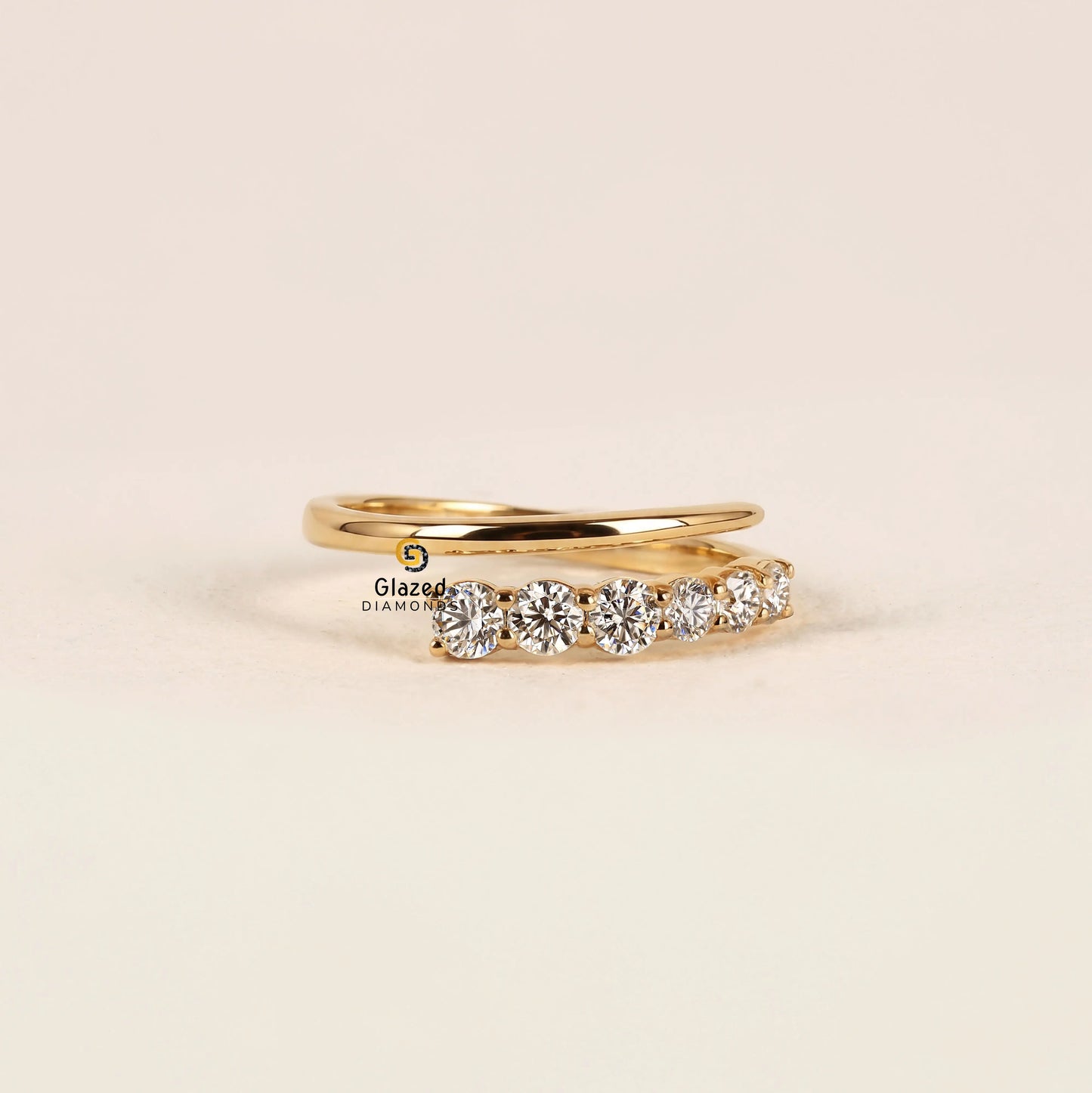 Pave Diamond Wedding Band For Women