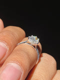 3 CT Pear Cut Pave Set Moissanite Engagement Ring For Her