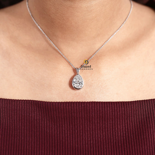Pear Diamond Pendant For Women