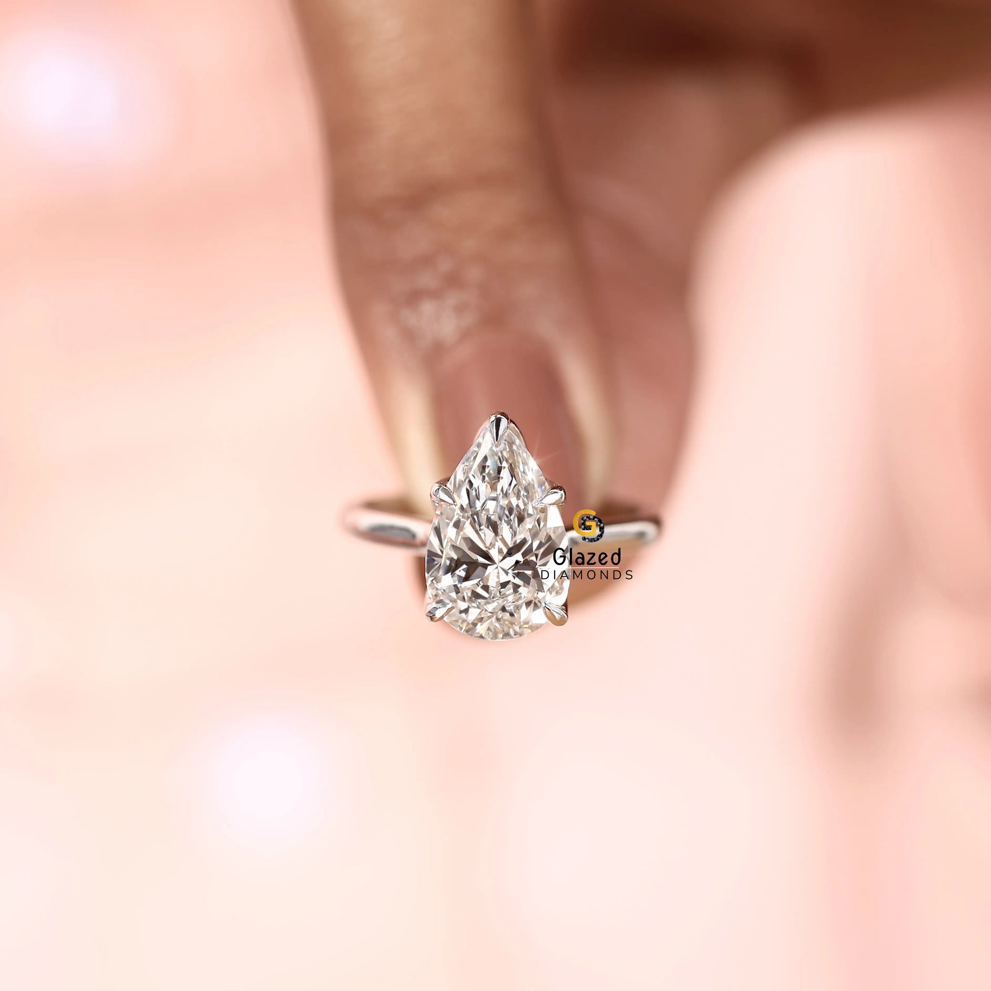 Pear Flower Basket Set Ring For Women