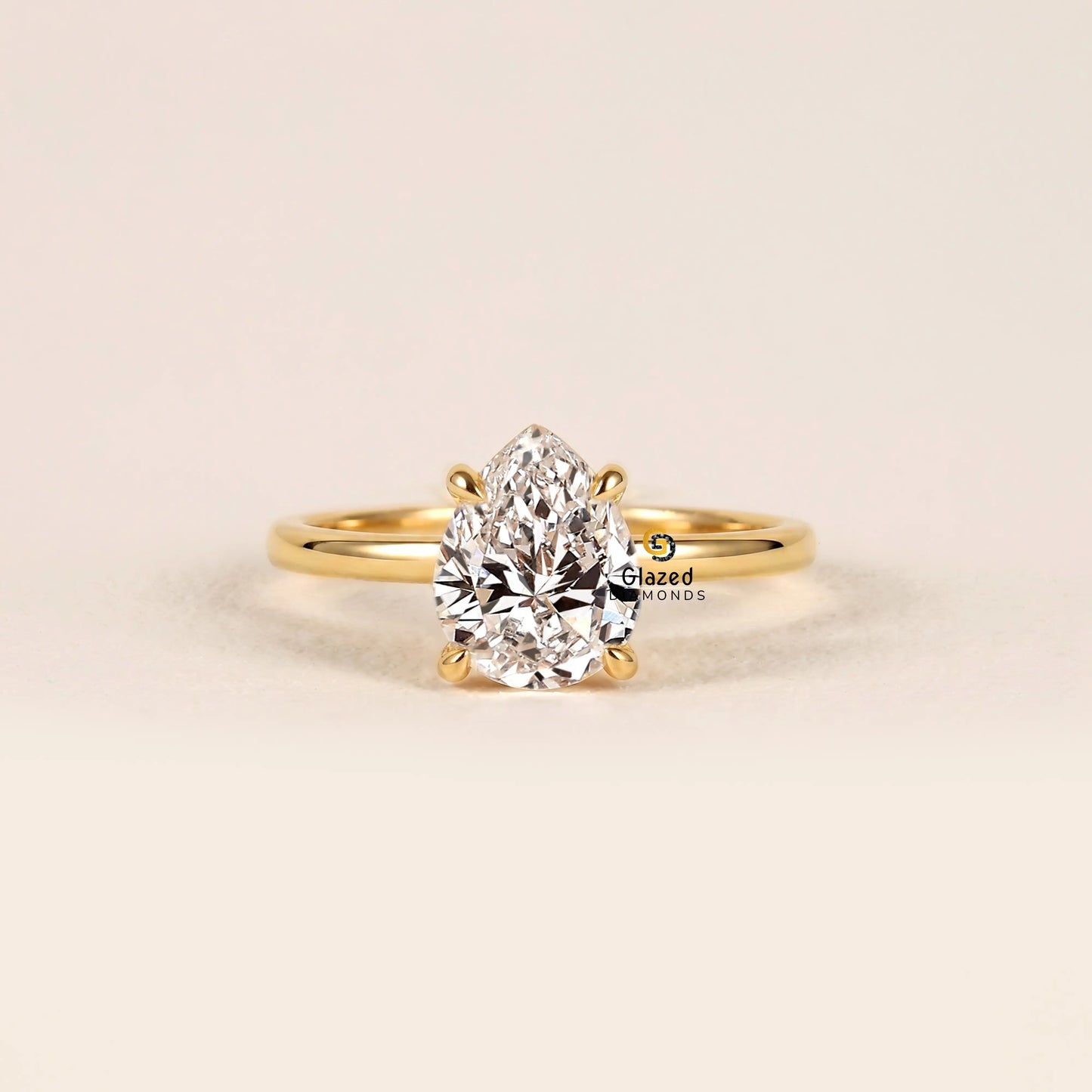 Pear Lab Diamond Bridal Ring For Women