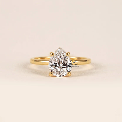 Pear Lab Diamond Bridal Ring For Women