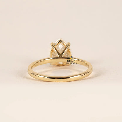Pear Lab Grown Diamond Solitaire Ring For Women