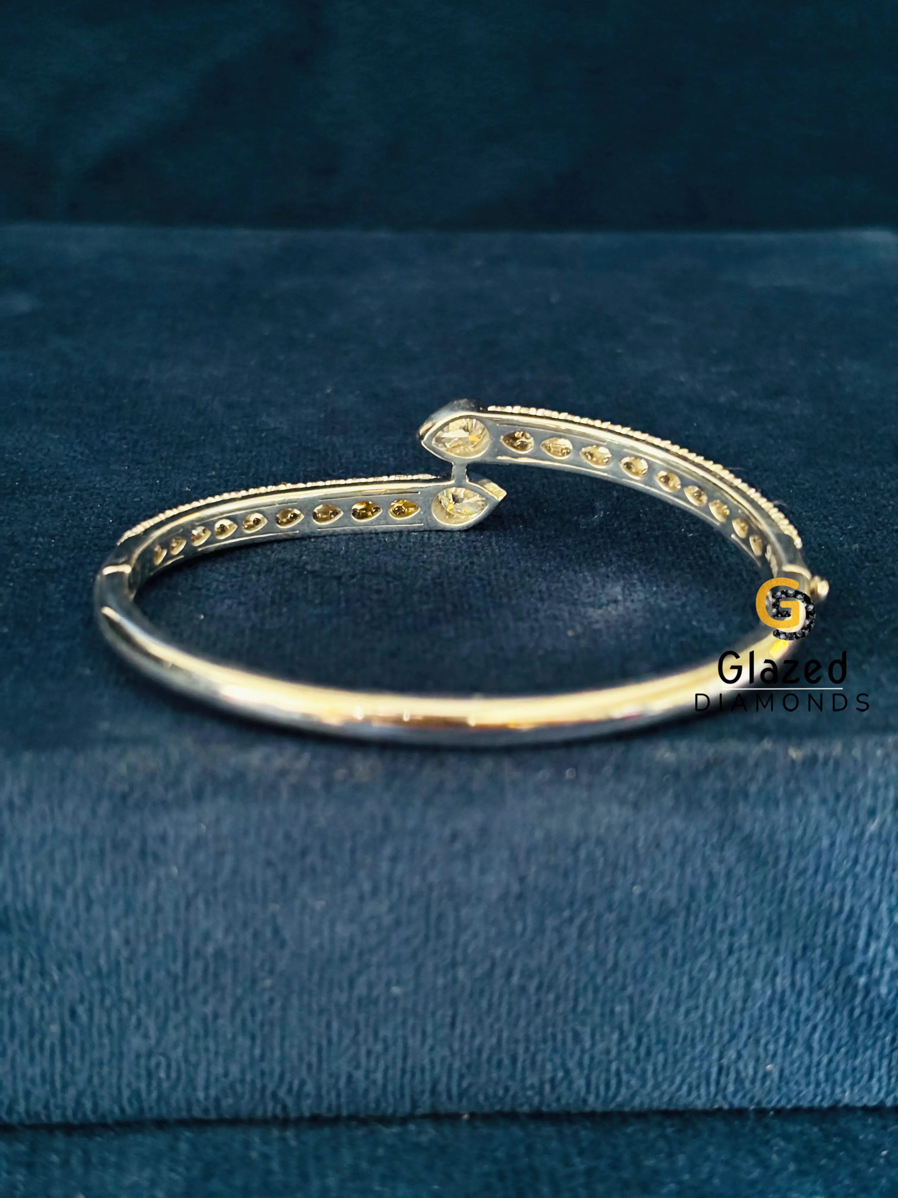 Pear Moissanite Bust Down Hip Hop Bracelet