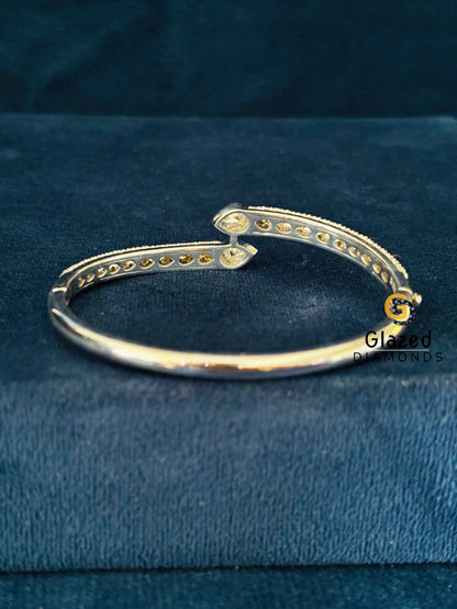 Pear Moissanite Bust Down Hip Hop Bracelet