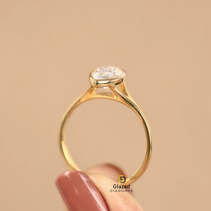 Pear Split Shank Lab Grown Dimond Wedding Ring For Women