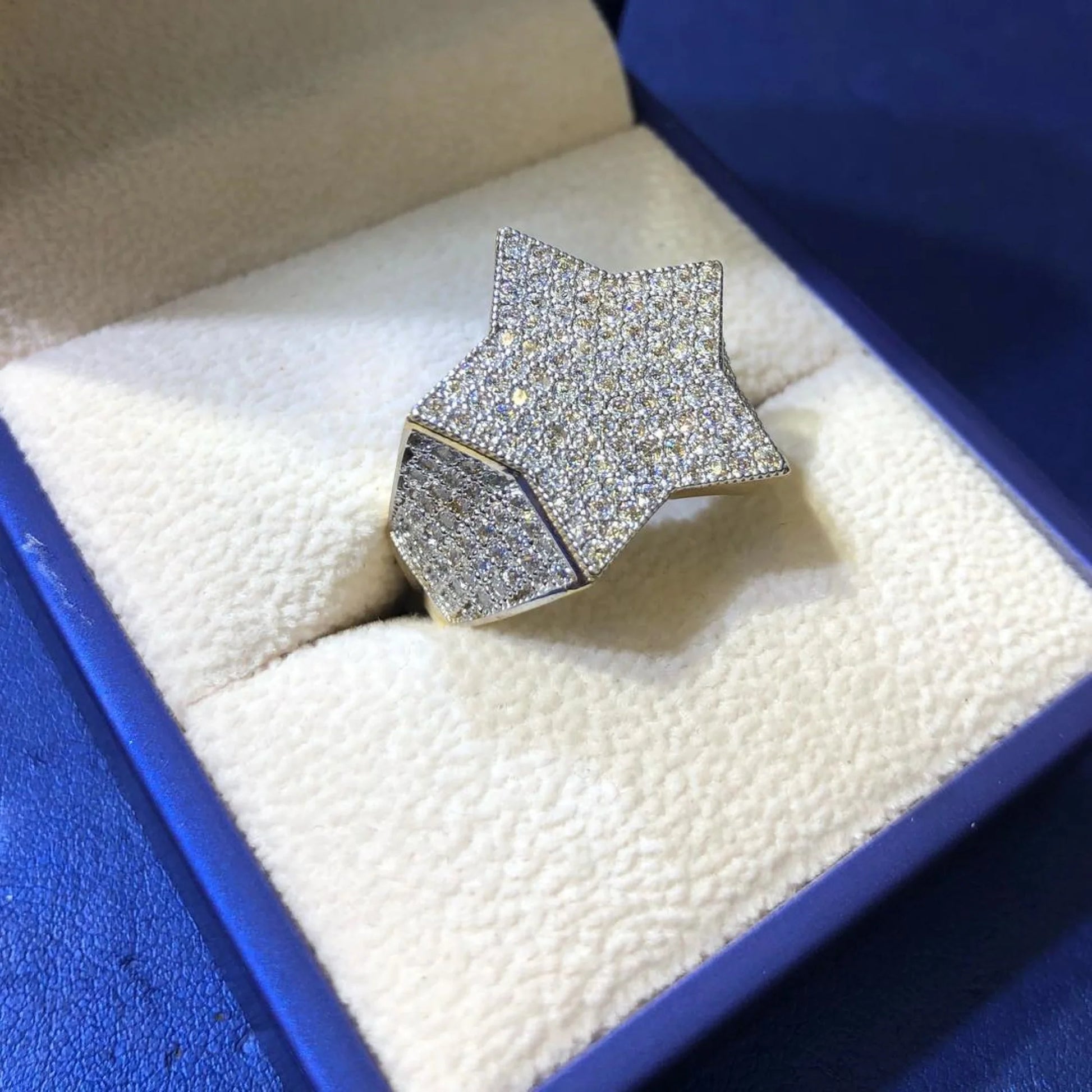 Personalized Size Star Hip Hop Rings