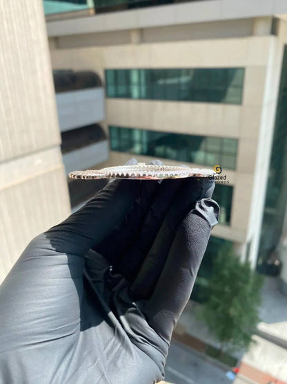 Custom Made Photo Angel Wings Round Memory Pendant in 925 Sterling Silver