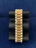 Presidential Strap Green Dial Iced Out Moissanite Watch
