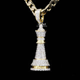 Bust Down Moissanite Diamond Chess Queen Shape Iced Out Pendant