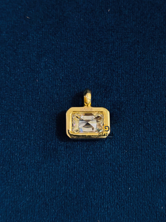 Radiant Bezel VVS Moissanite Pendant For Women