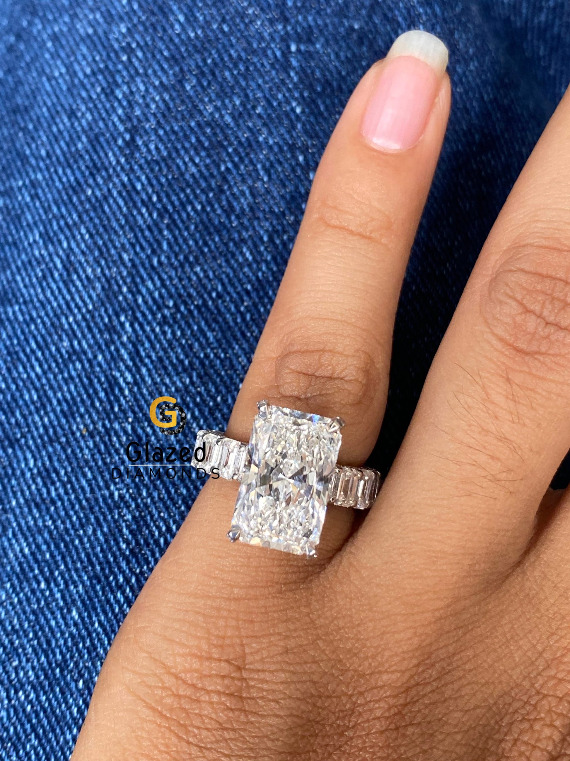 Radiant Cut Big Diamond Ring for Her