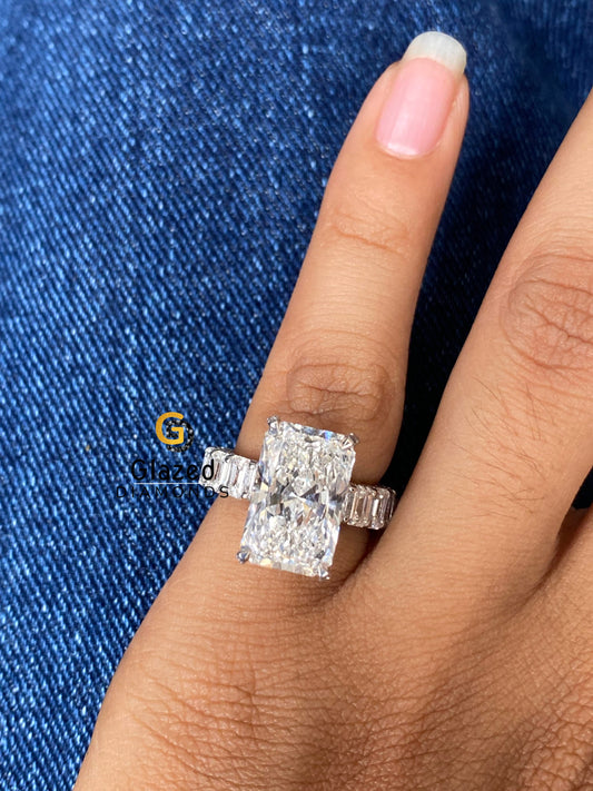 Radiant Cut Big Diamond Ring for Her