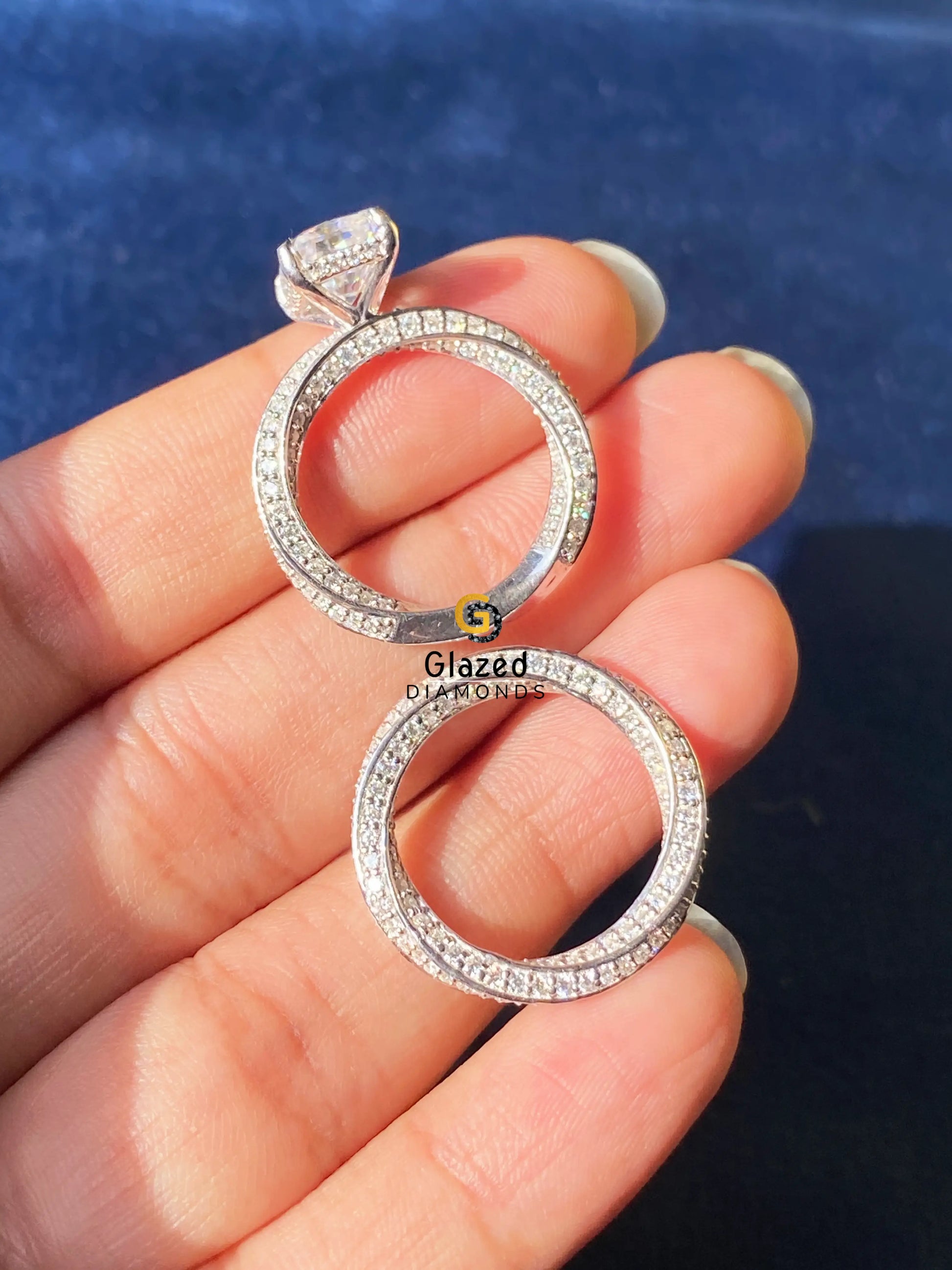 Radiant Cut Moissanite Twisted Wedding Bridal Set For Women