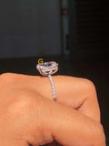 Radiant Halo Solitaire Moissanite Ring